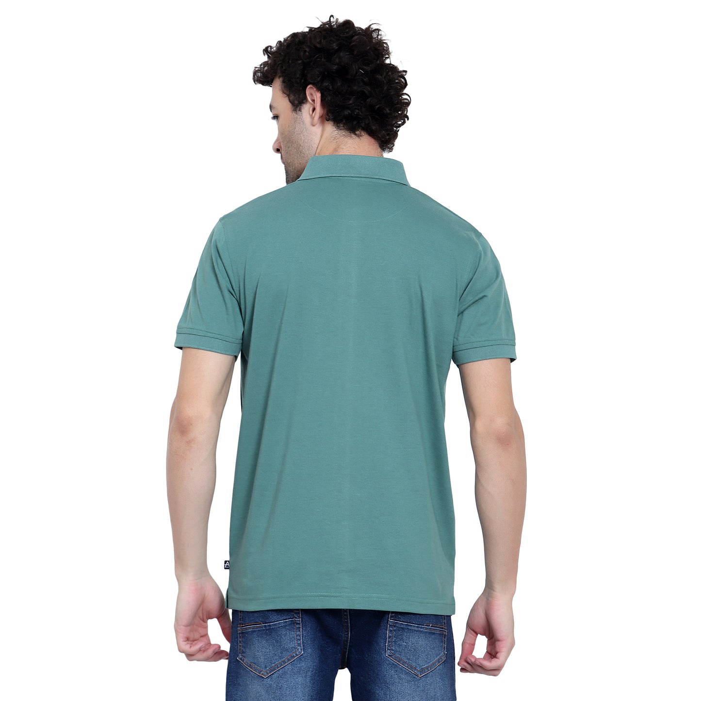 Men's Casual Solid Cotton Hosiery Polo TShirt with Chest Pocket