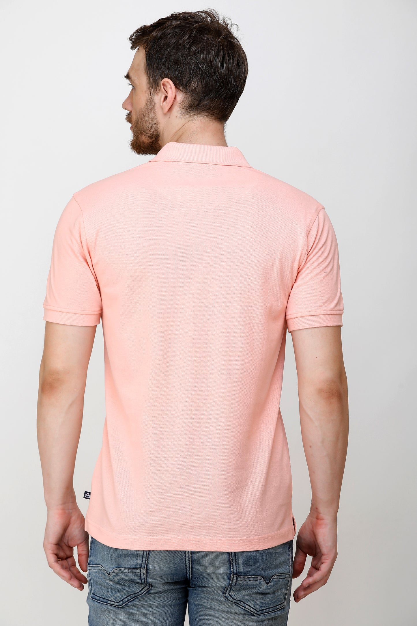 Men's Casual Solid Cotton Hosiery Polo TShirt with Chest Pocket