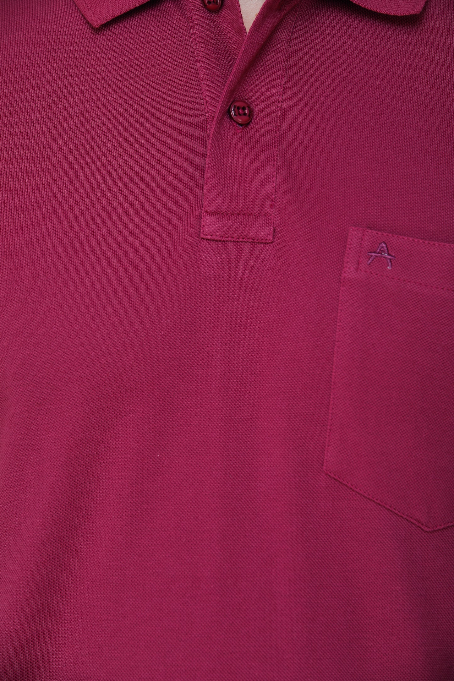 Casual Solid Matty Polo T-Shirt with Chest Pocket - 1004 HS