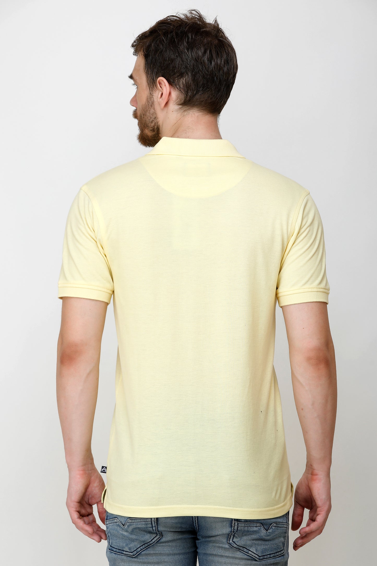 Men's Casual Solid Cotton Hosiery Polo TShirt with Chest Pocket
