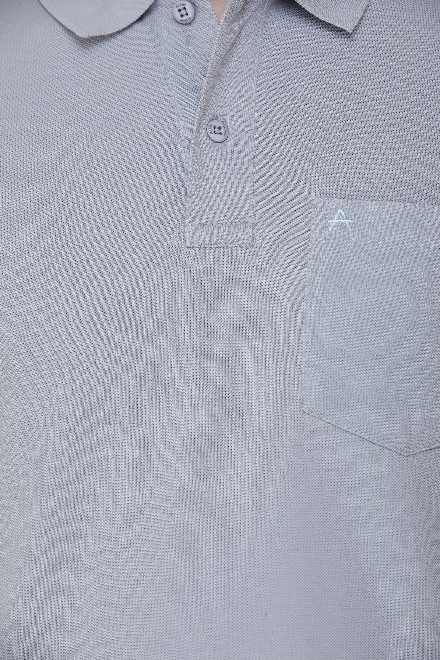 Men's Casual Solid Cotton Hosiery Polo TShirt with Chest Pocket