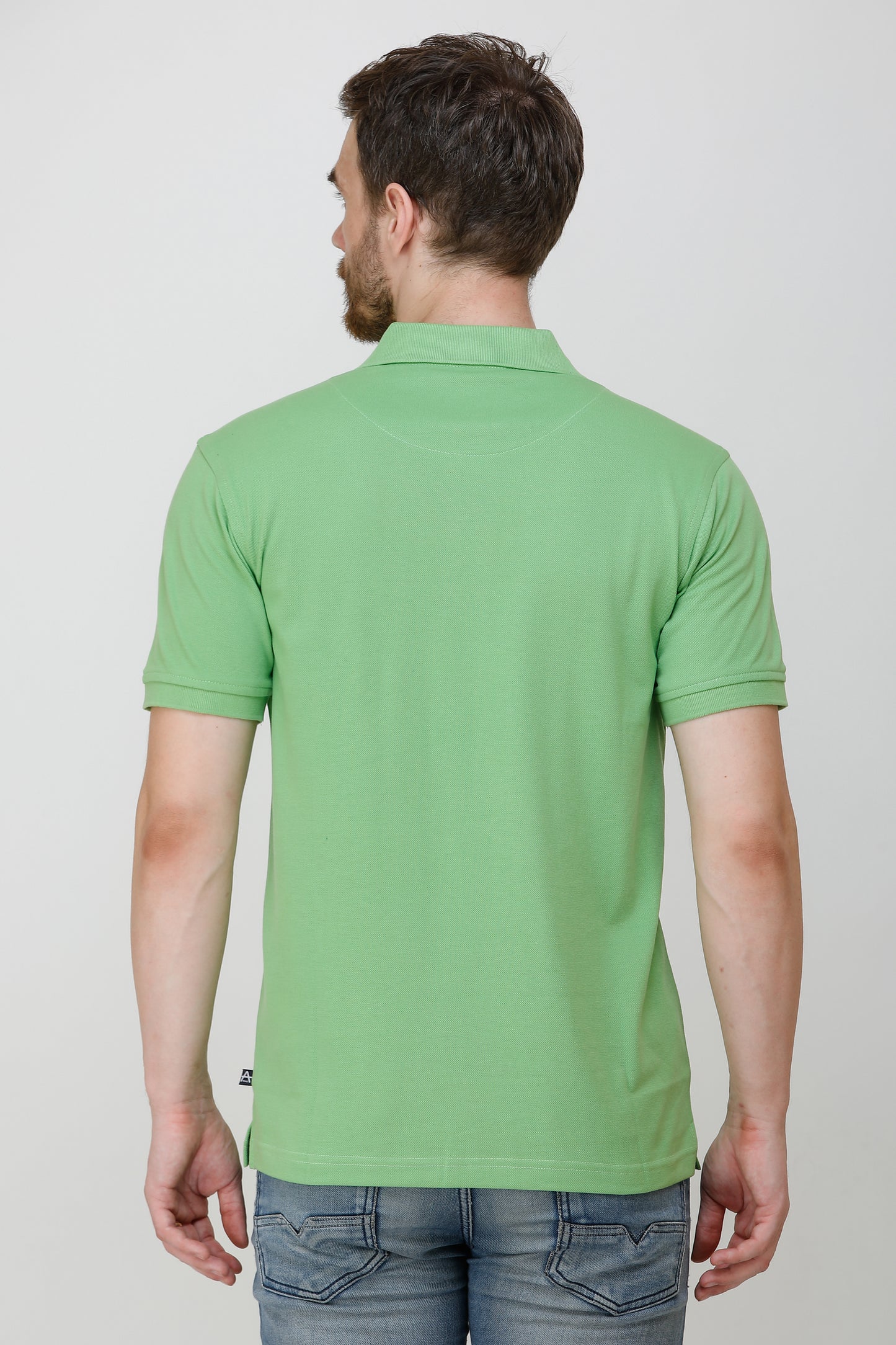 Men's Casual Solid Cotton Hosiery Polo TShirt with Chest Pocket