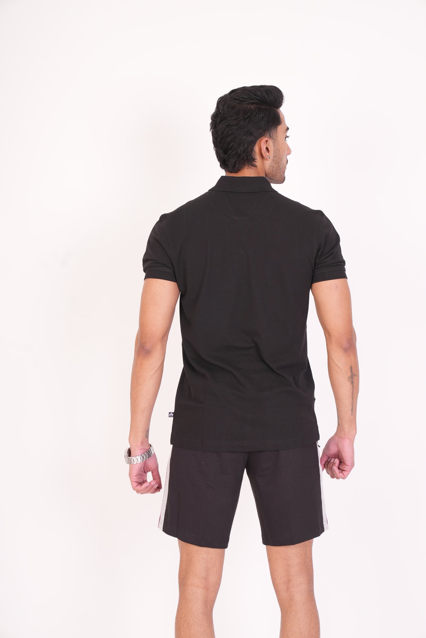 Casual Solid Matty Polo T-Shirt with Chest Pocket - 1004 HS