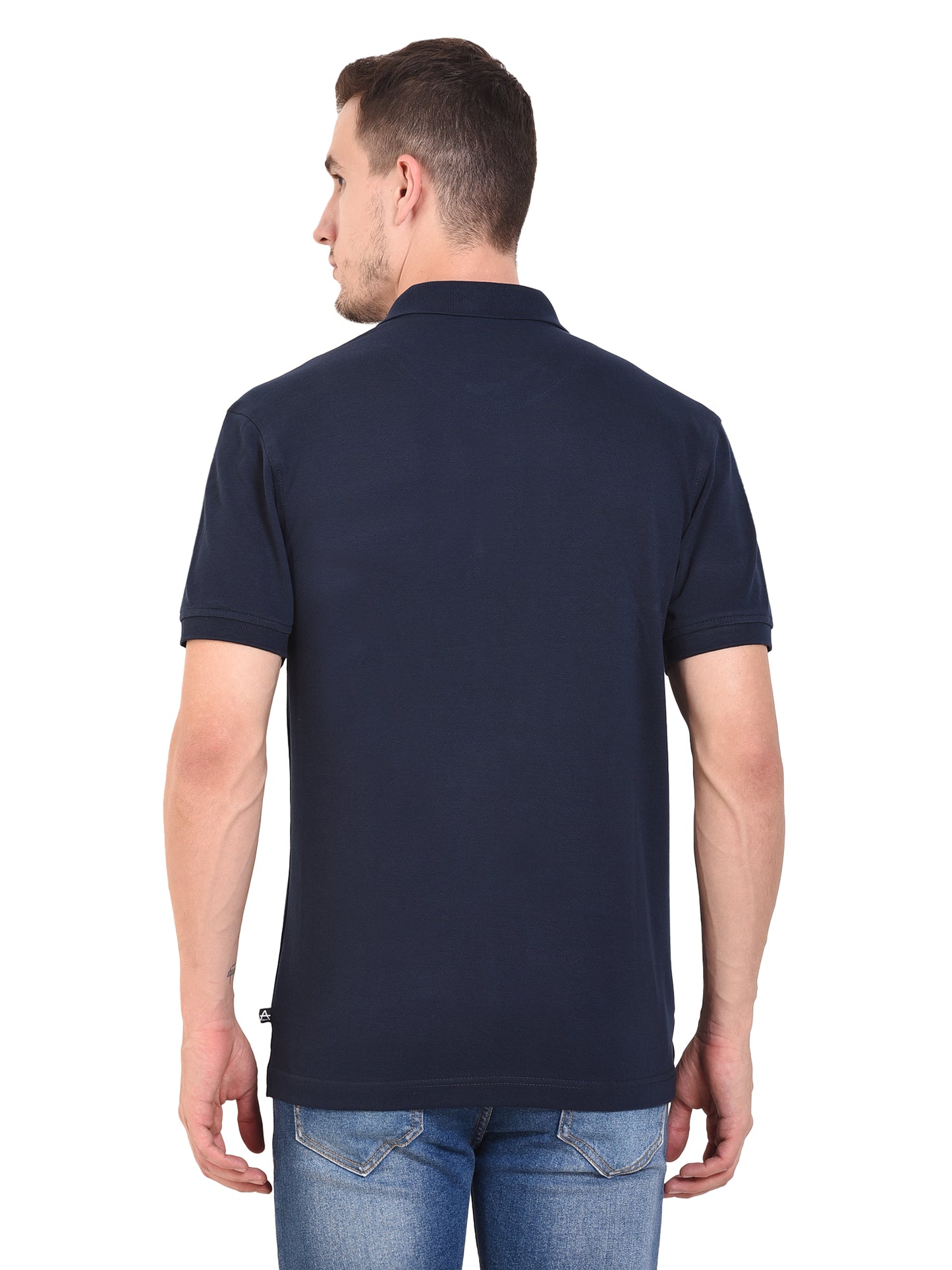 Casual Solid Matty Polo T-Shirt with Chest Pocket - 1004 HS