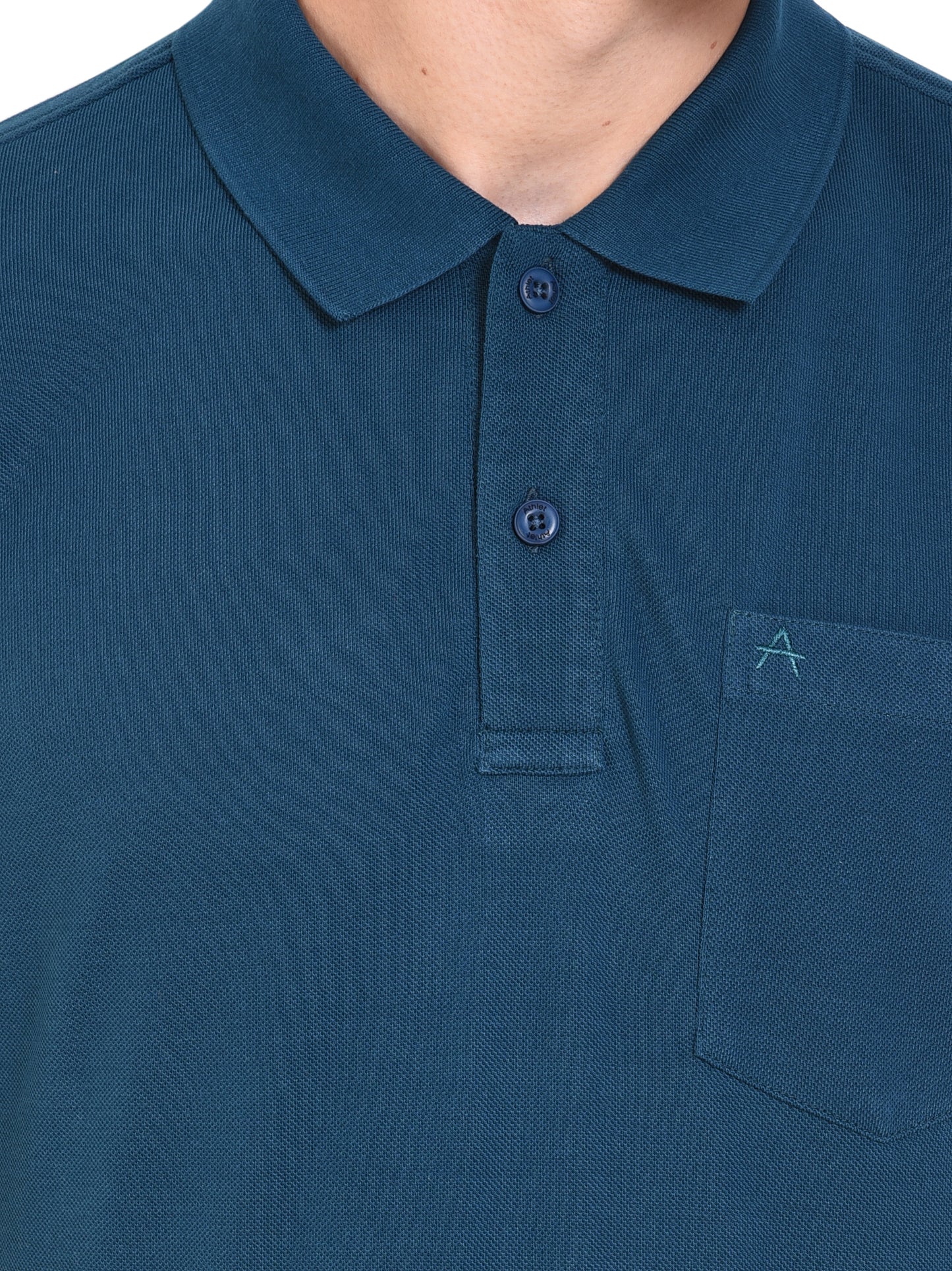 Casual Solid Matty Polo T-Shirt with Chest Pocket - 1004 HS