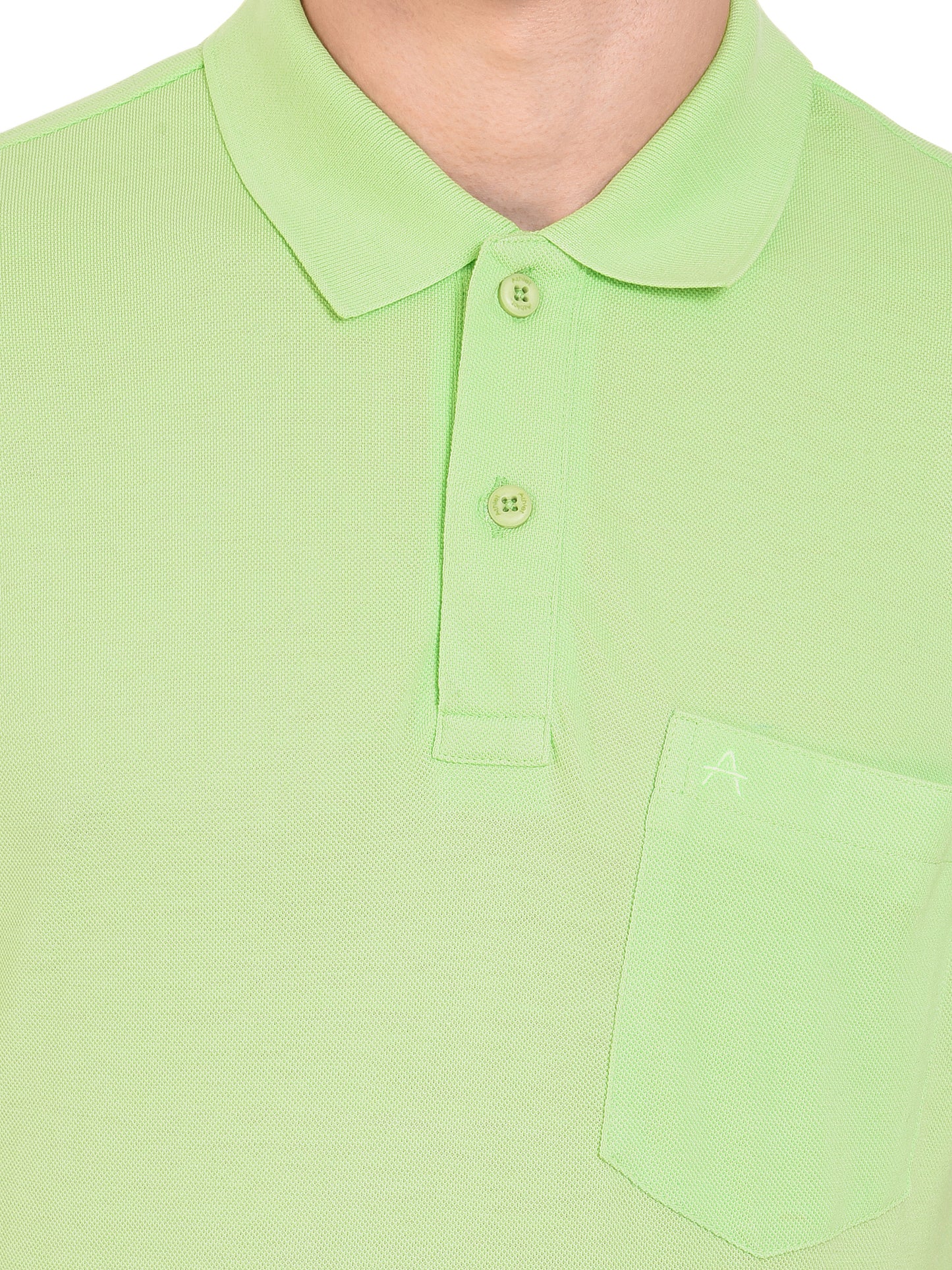 Men's Casual Solid Cotton Hosiery Polo TShirt with Chest Pocket