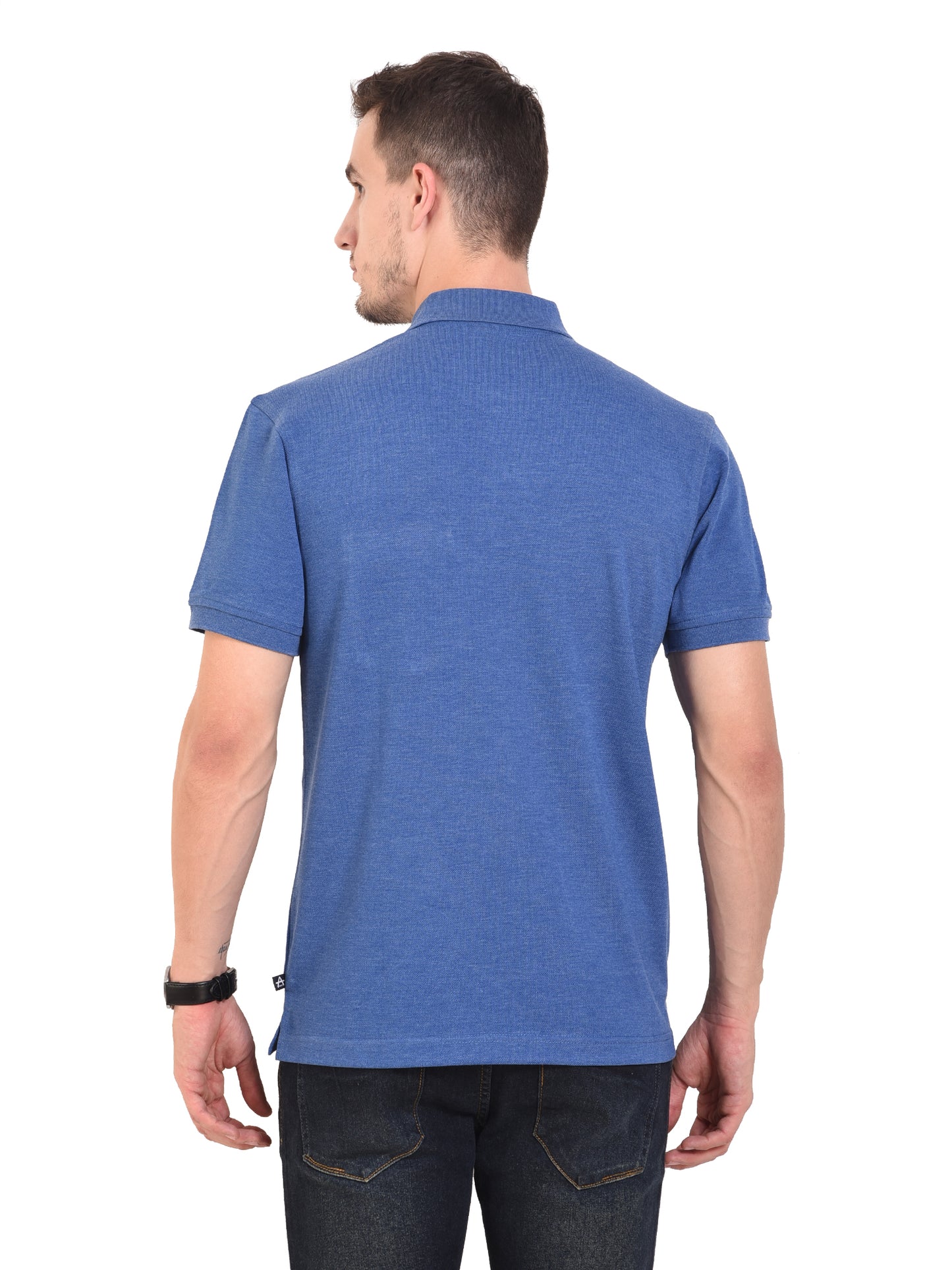 Casual Solid Matty Polo T-Shirt with Chest Pocket - 1004 HS