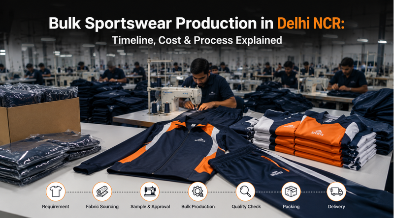 Bulk Sportswear Production in Delhi NCR: Timeline, Cost & Process Explained