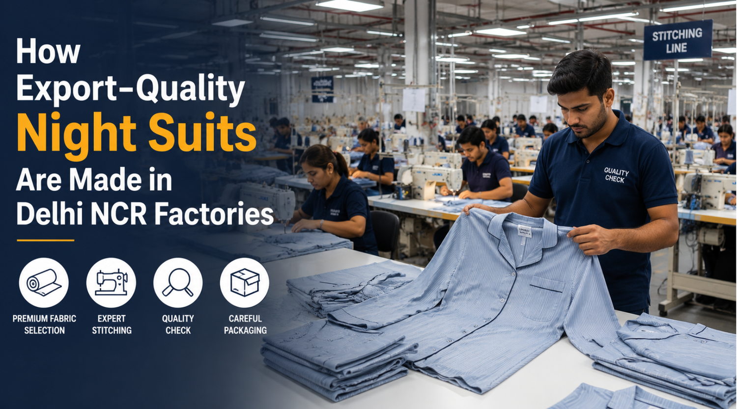 Export-quality night suit manufacturing by Athlet