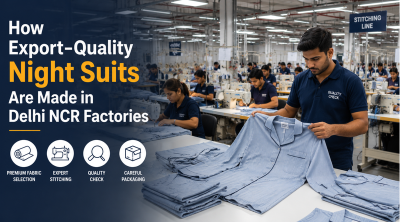 How Export-Quality Night Suits Are Made in Delhi NCR Factories