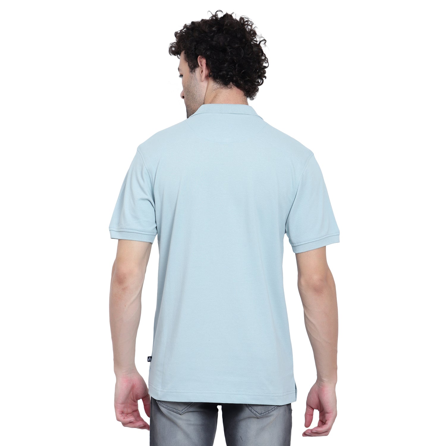 Casual Solid Matty Polo T-Shirt with Chest Pocket - 1004 HS