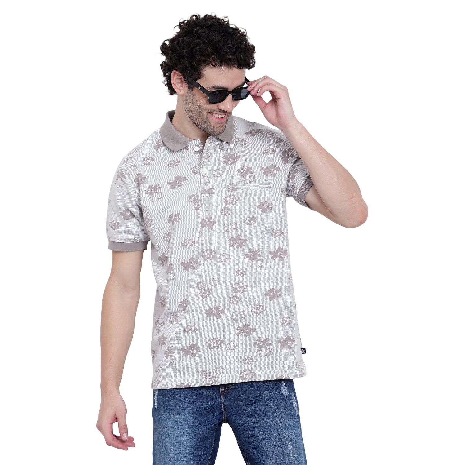 Men's Cotton Jacquard Polo T-Shirt with Pocket 202317