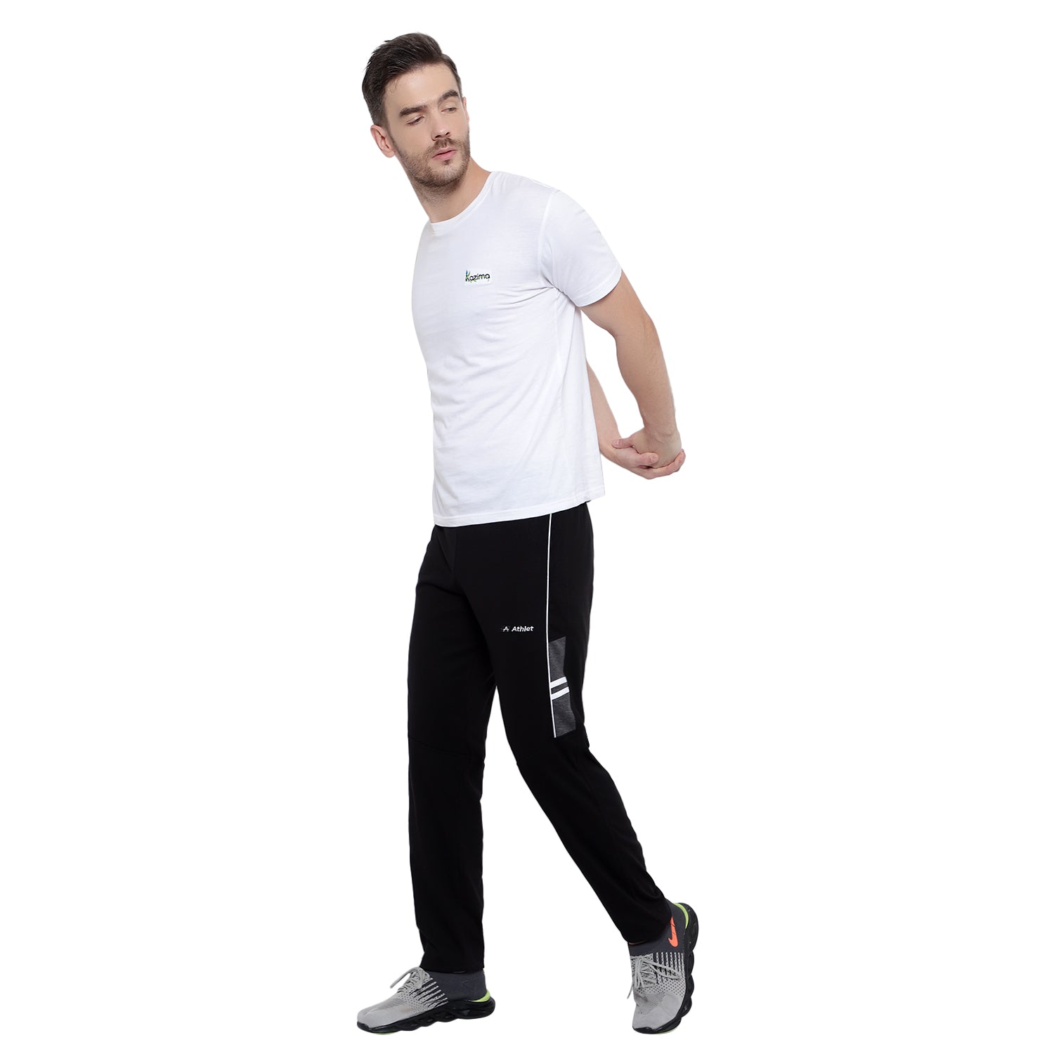 Men’s Cotton Track Pants – Regular Fit, Zipper Pockets, Minimal Design 608