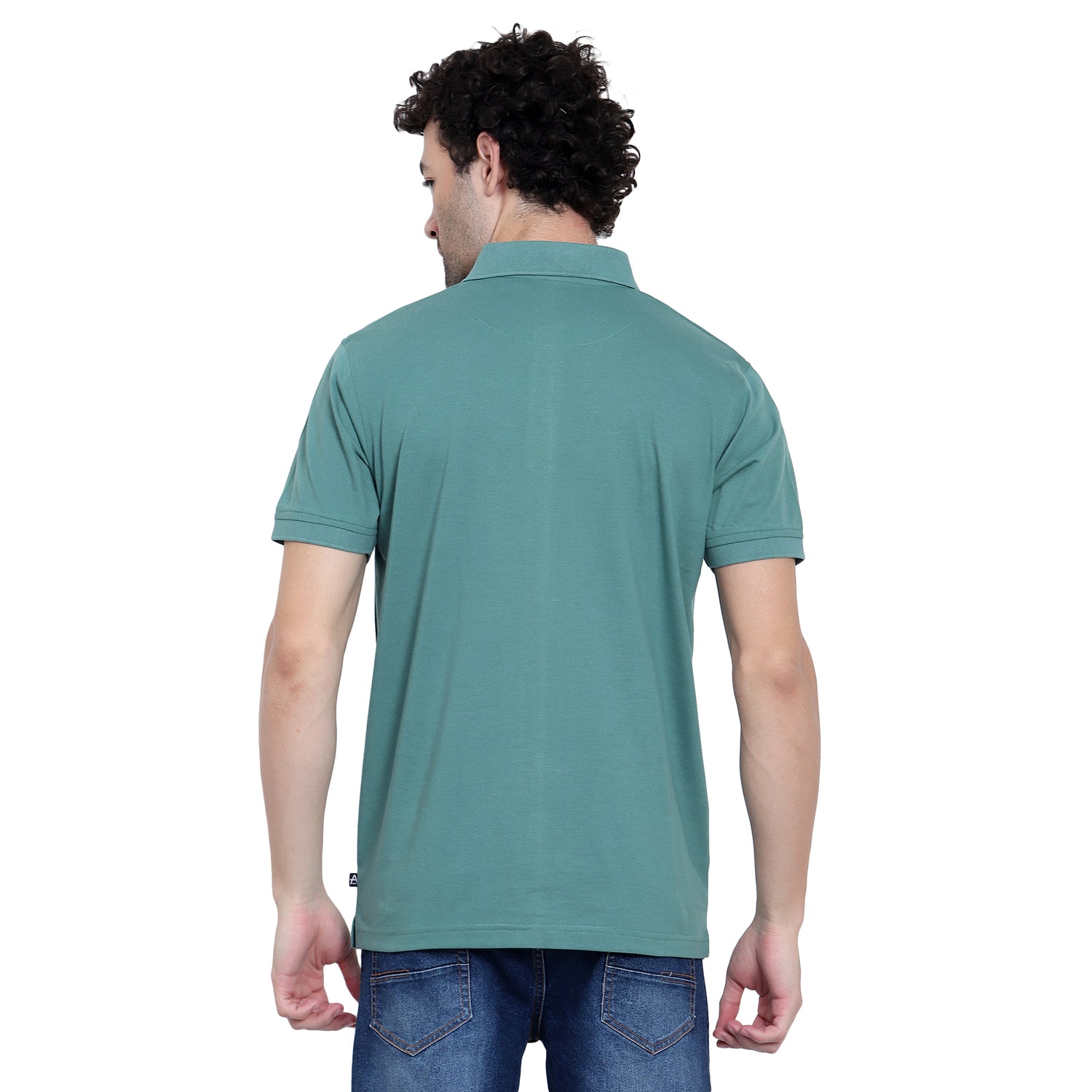 Men's Casual Solid Cotton Polo T-Shirt - 1003 HS