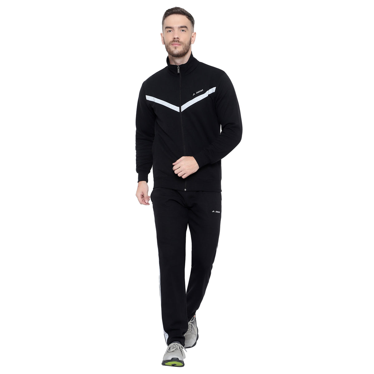 Full-Zip Contrast Tracksuit Set - 8020