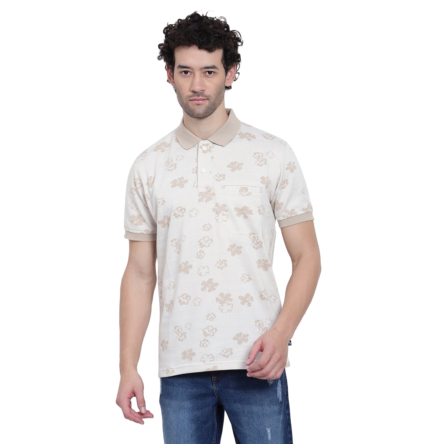 Men's Cotton Jacquard Polo T-Shirt with Pocket 202317