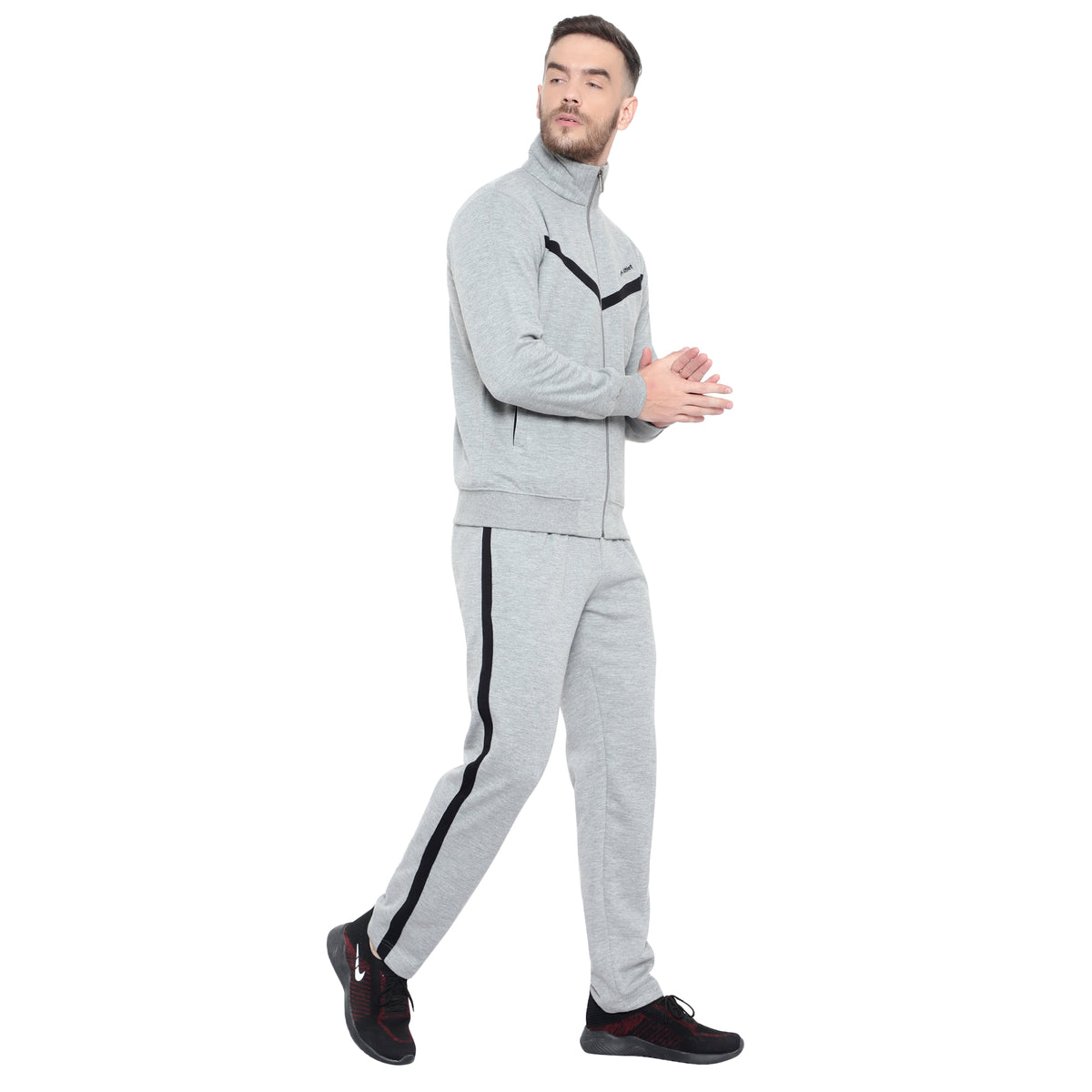 Full-Zip Contrast Tracksuit Set - 8020