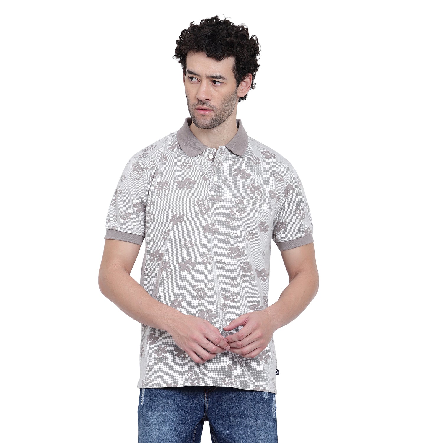 Men's Cotton Jacquard Polo T-Shirt with Pocket 202317