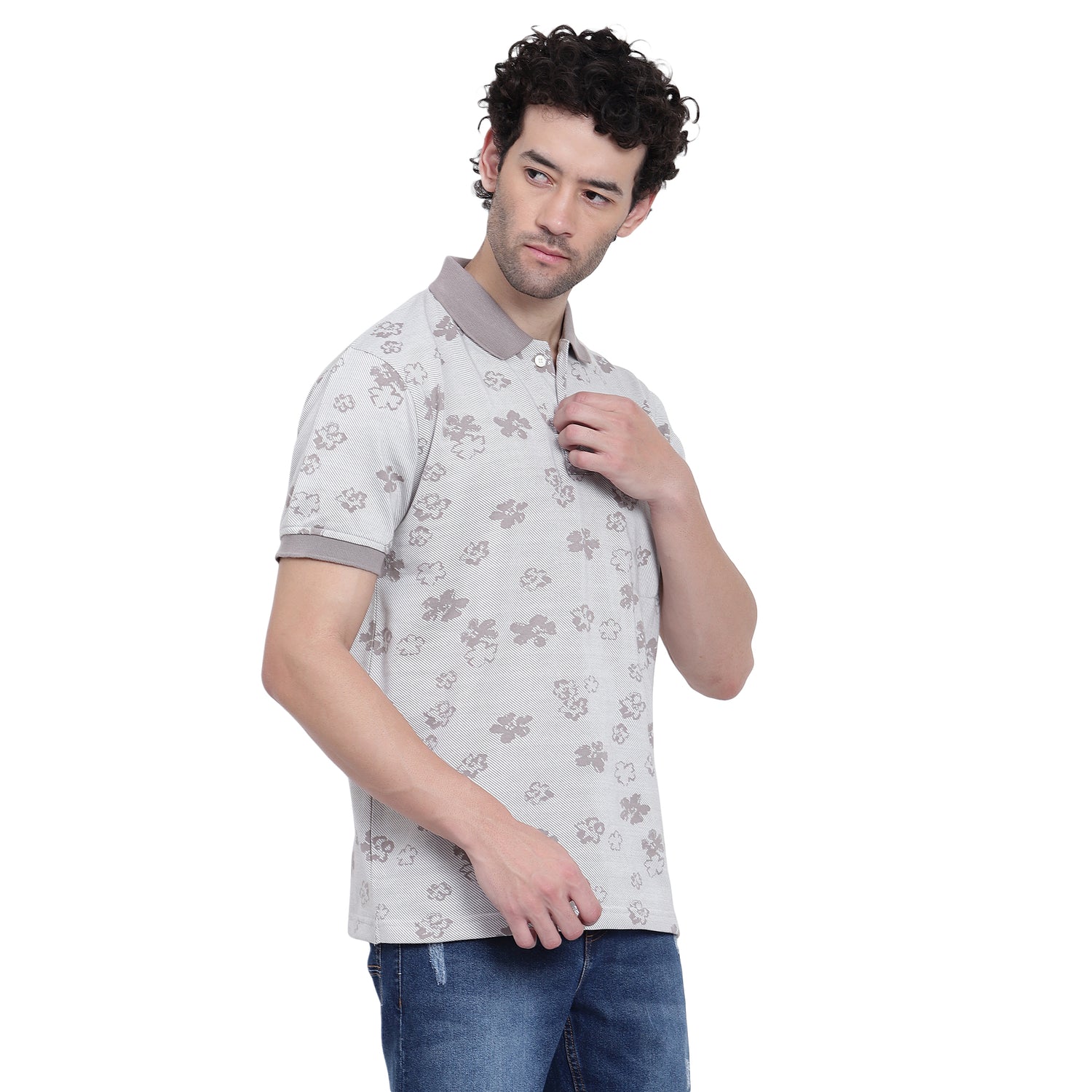 Men's Cotton Jacquard Polo T-Shirt with Pocket 202317