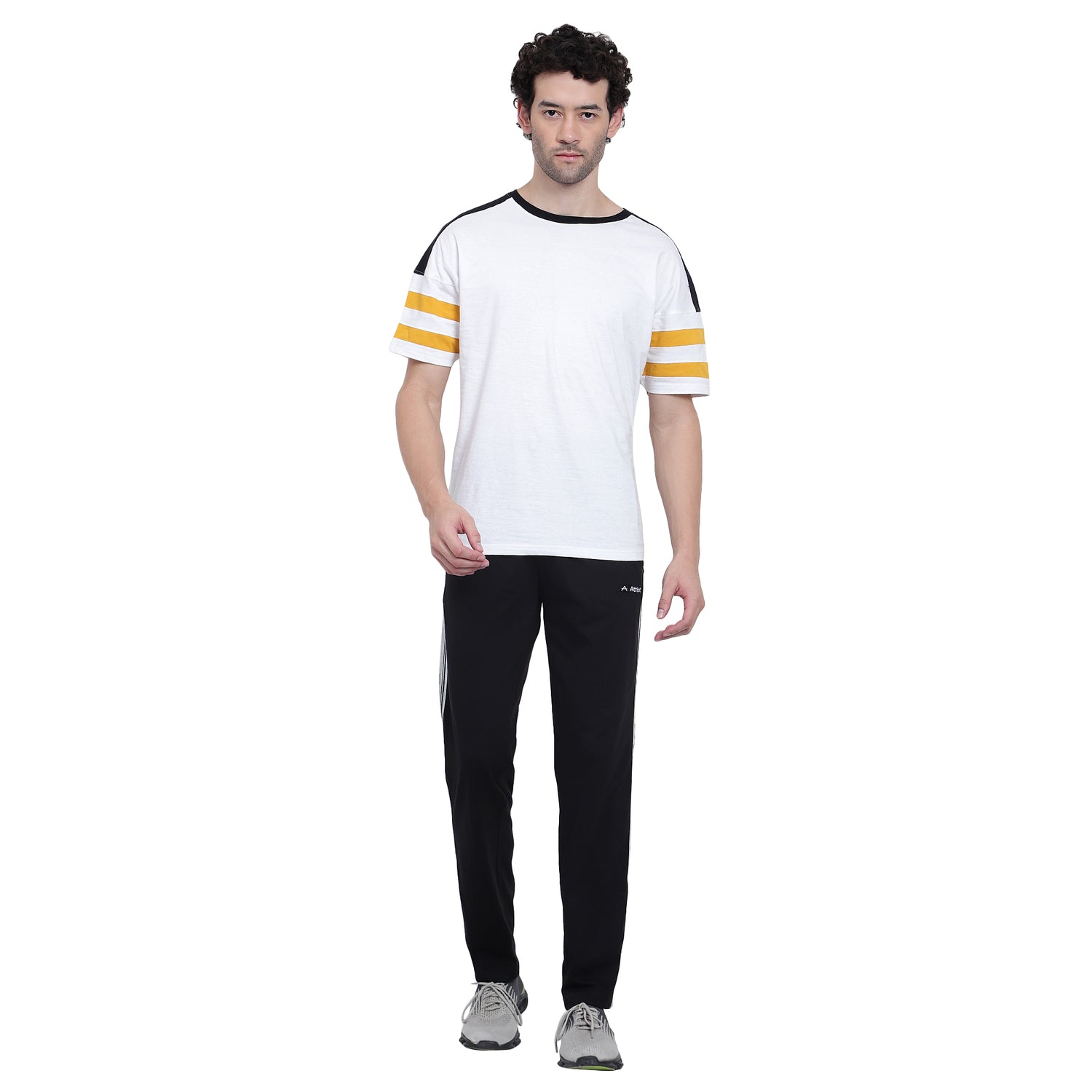 Men’s Cotton Track Pants – Regular Fit, Zipper Pockets Side Pattern - 642
