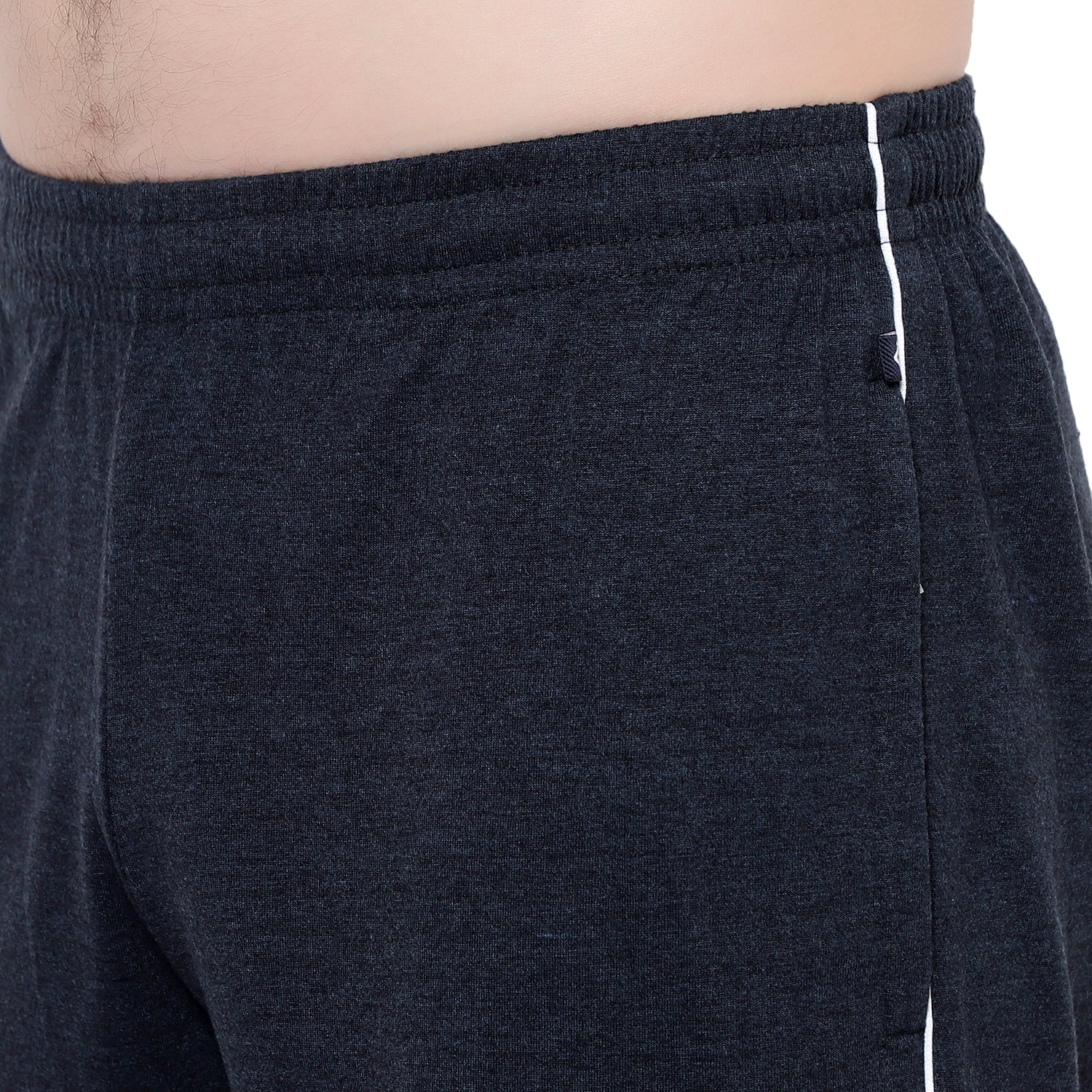 Bermuda Shorts for Men with side piping – Regular Fit Cotton Hosiery with Zipper Pockets, Plus Size 110
