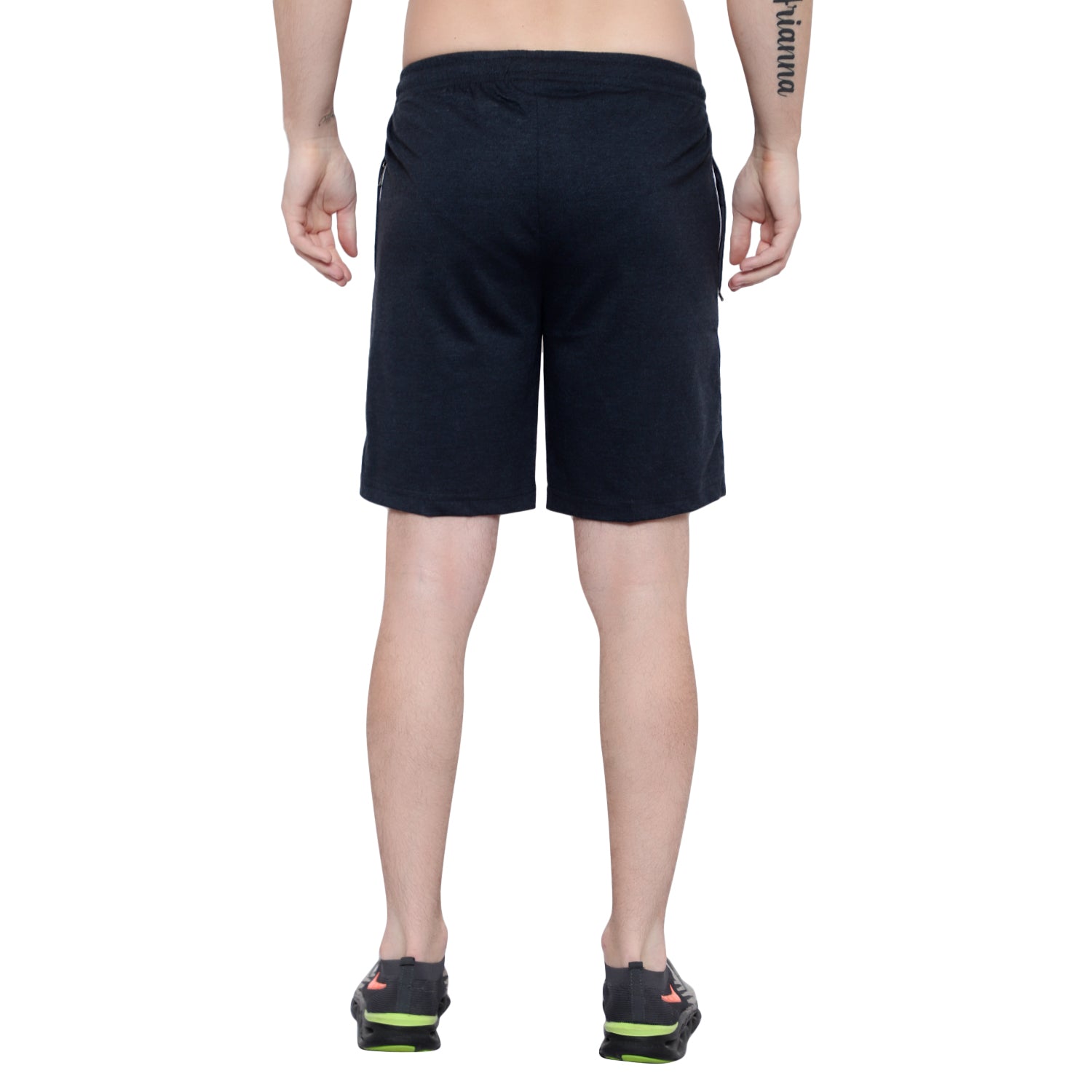Bermuda Shorts for Men with side piping – Regular Fit Cotton Hosiery with Zipper Pockets, Plus Size 110