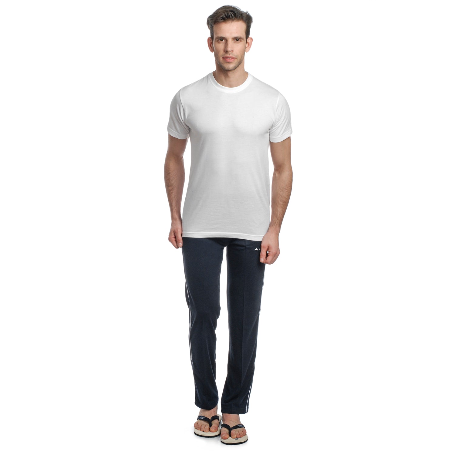 Two Thread Fleeece Trackapnts with side piping and zipper pockets