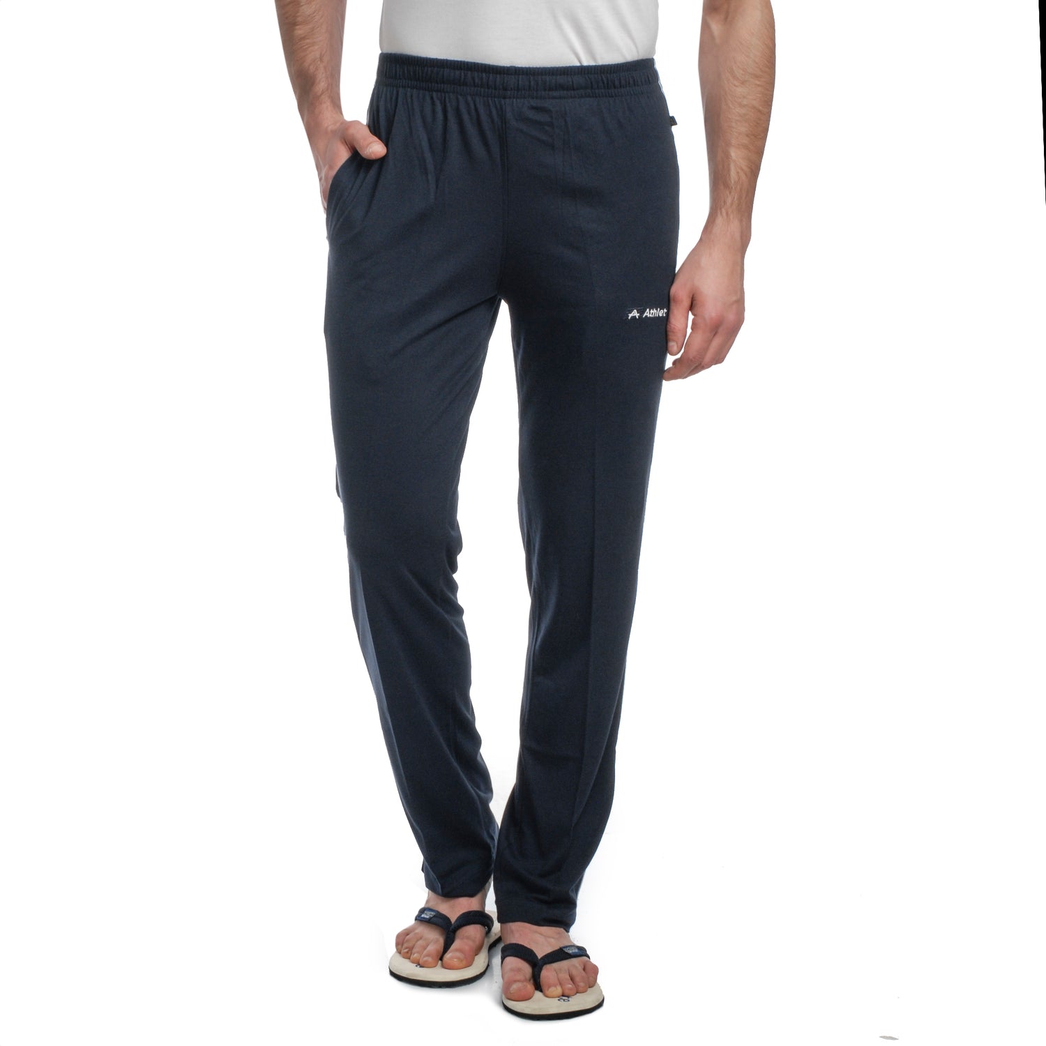 Two Thread Fleeece Trackapnts with side piping and zipper pockets