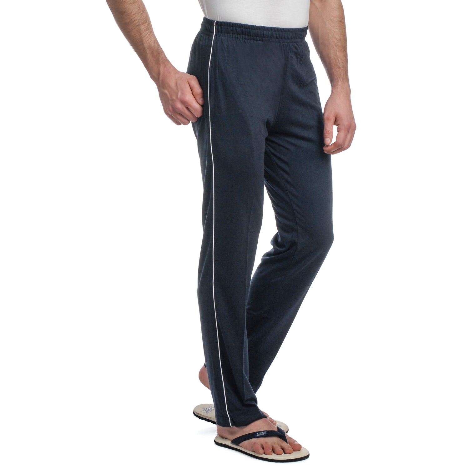 Two Thread Fleeece Trackapnts with side piping and zipper pockets