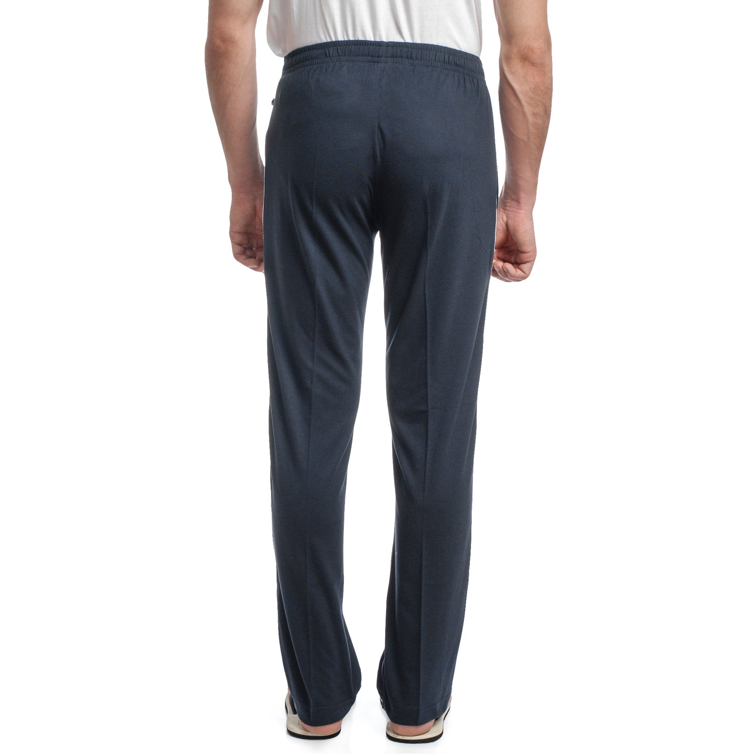 Men’s Cotton Hosiery Track Pants – Regular Fit with Zipper Pockets & Minimal Side Piping Design 610
