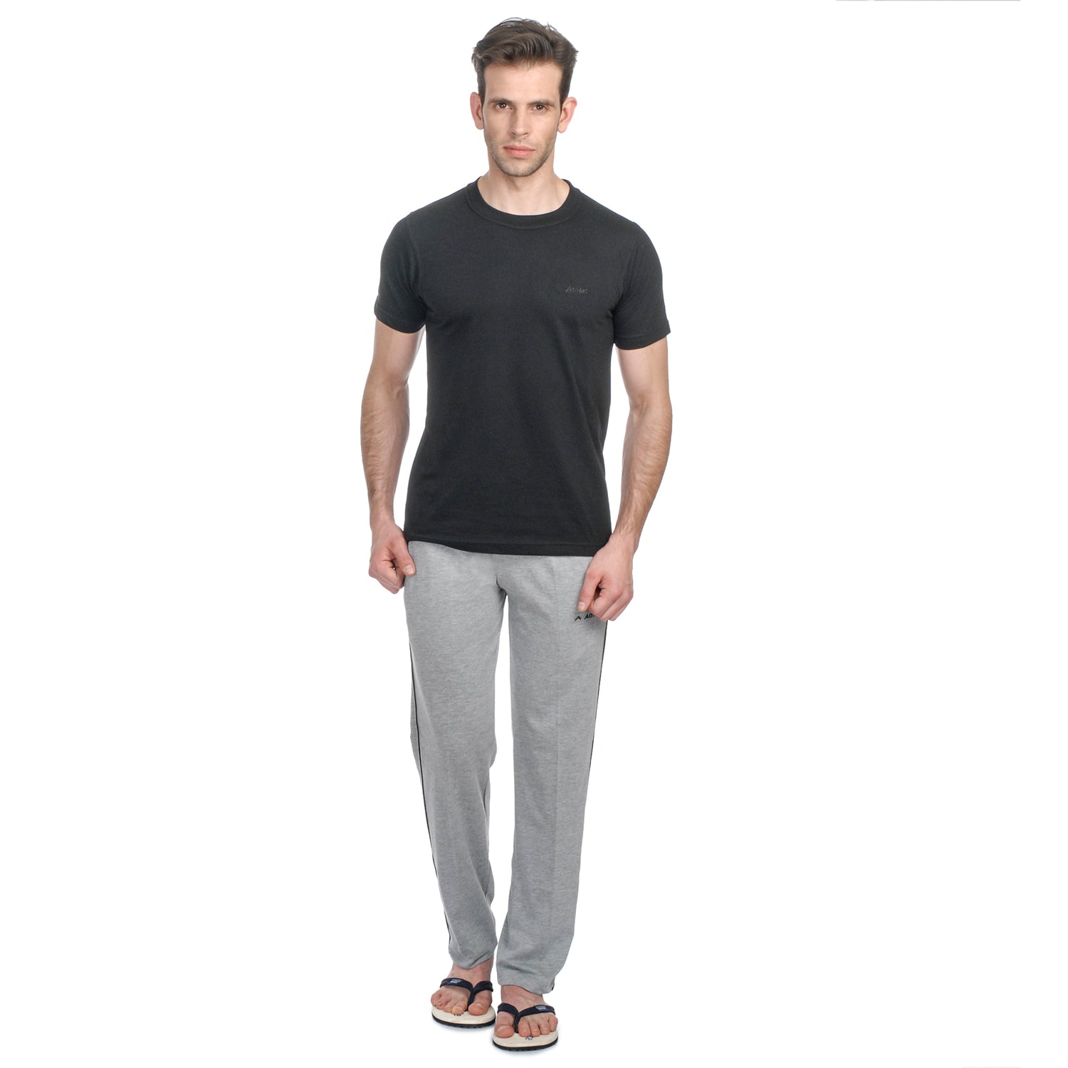 Two Thread Fleeece Trackapnts with side piping and zipper pockets