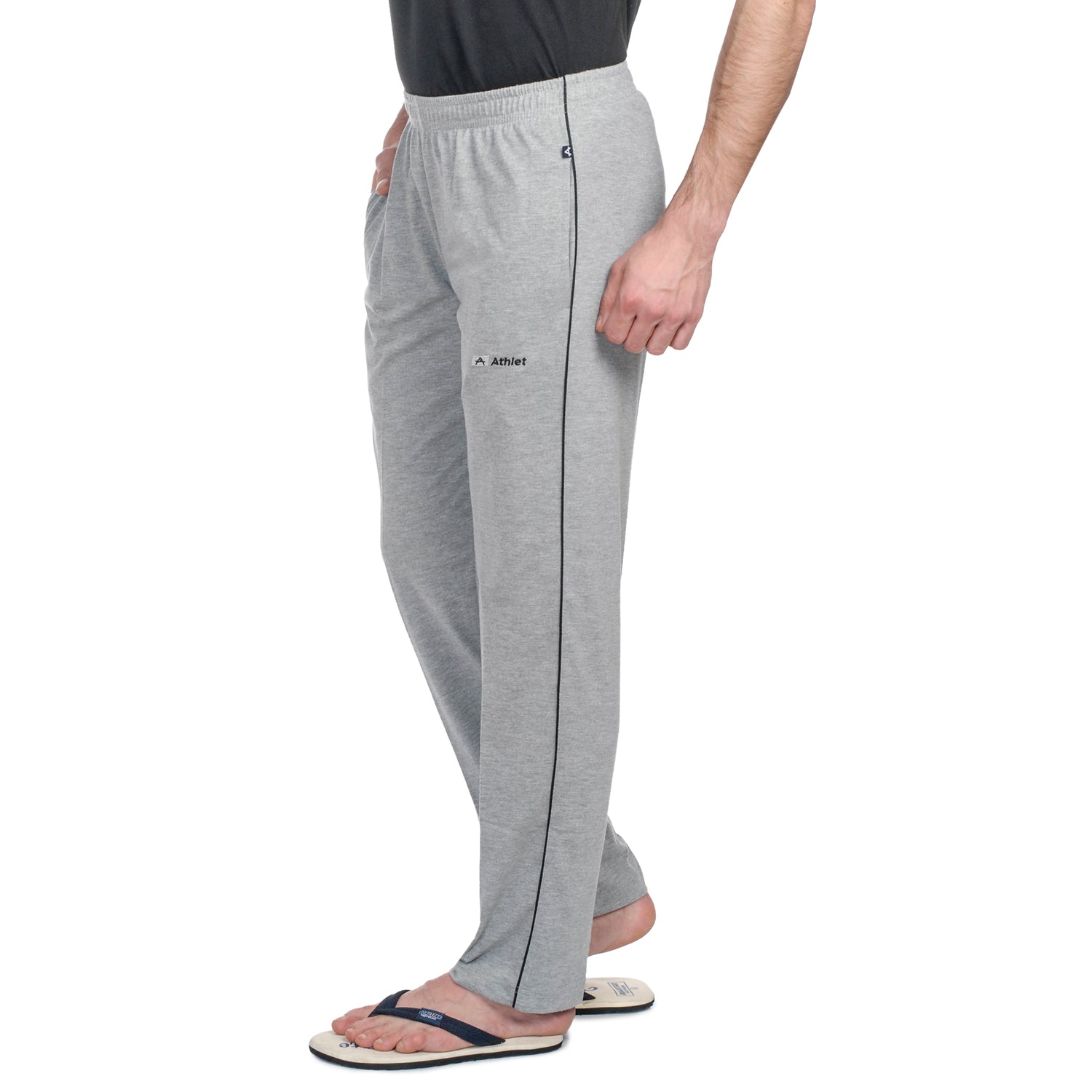 Two Thread Fleeece Trackapnts with side piping and zipper pockets