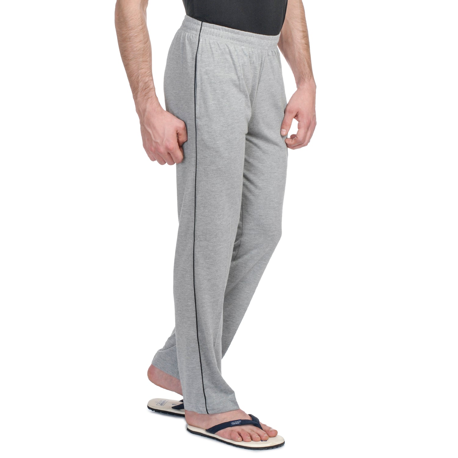 Two Thread Fleeece Trackapnts with side piping and zipper pockets