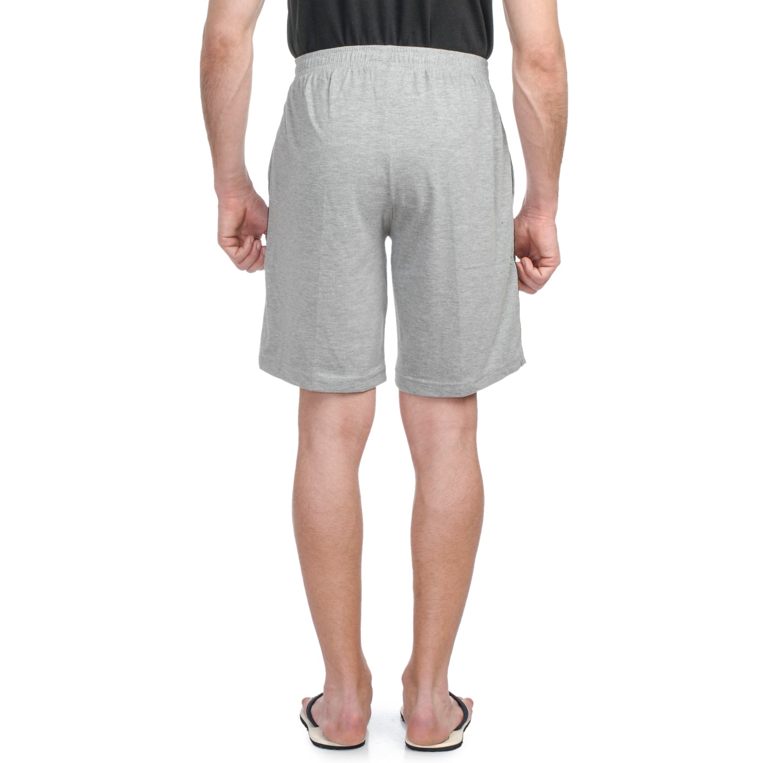 Bermuda Shorts for Men with side piping – Regular Fit Cotton Hosiery with Zipper Pockets, Plus Size 110