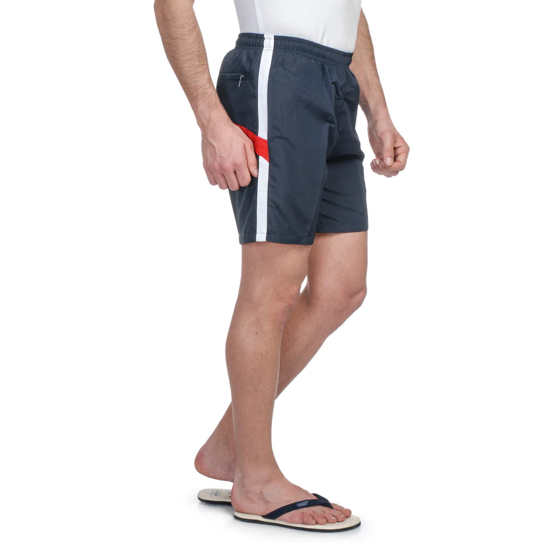 Men’s NS Fabric Sports Shorts – Regular Fit, Side Design, Zipper Pockets, Lining Inside - 1326