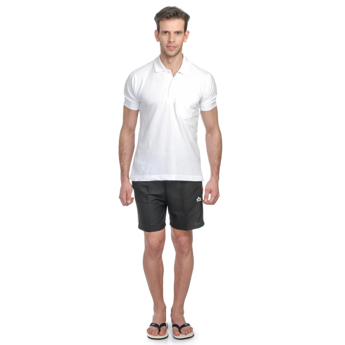 Men’s NS Fabric Sports Shorts – Regular Fit, Side Design, Zipper Pockets, Lining Inside - 1326