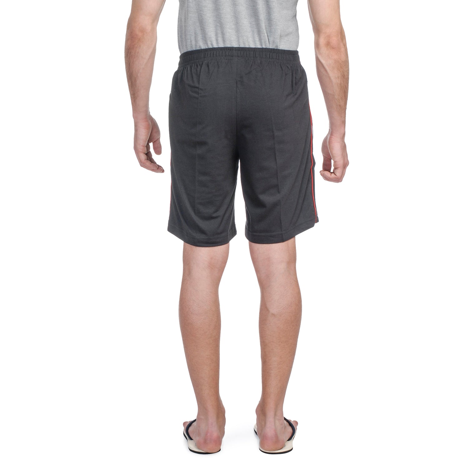 ATHLET Double Side Piping Bermuda for Men – Cotton Hosiery Regular Fit Shorts with Zipper Pockets