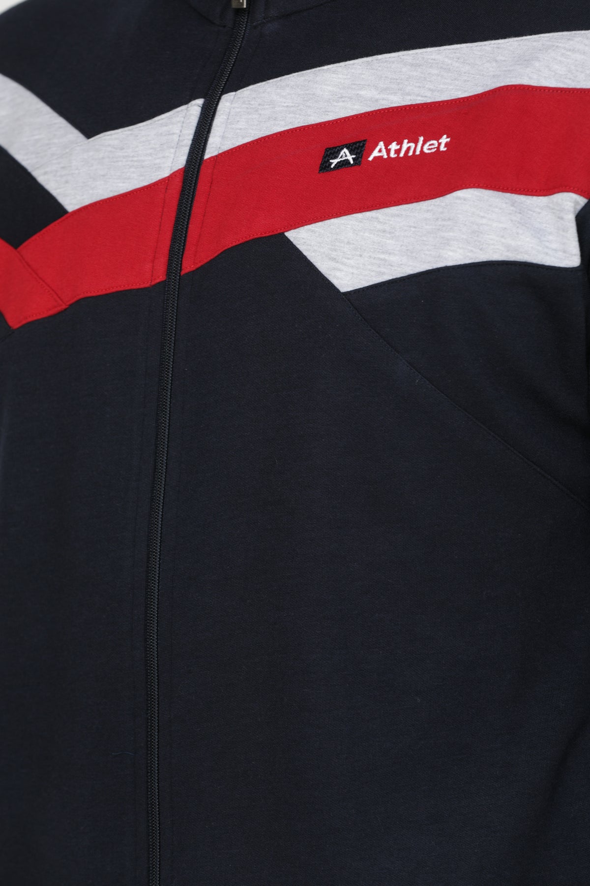 Chevron Detail Full-Zip Tracksuit Set - 8062