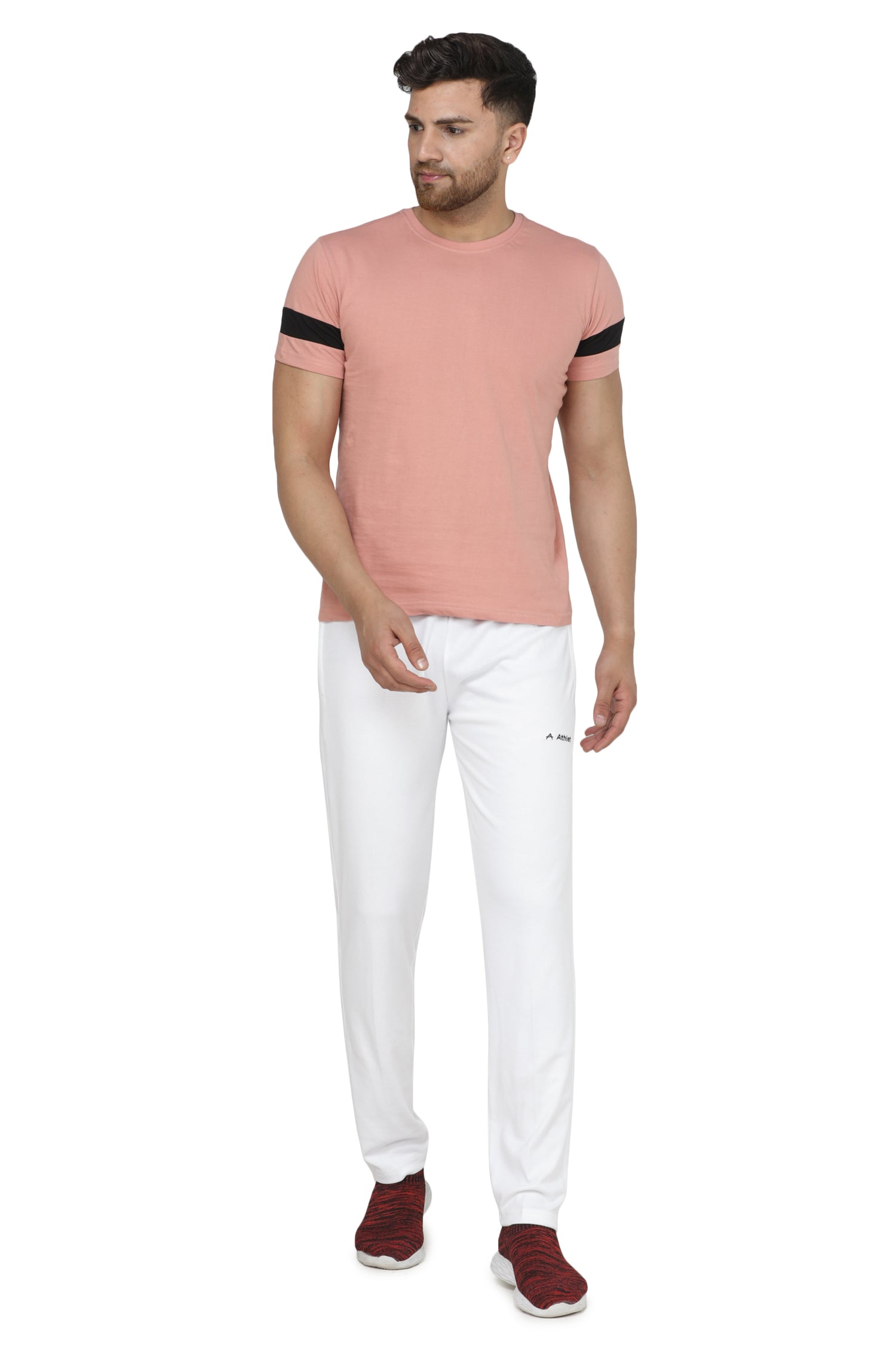 Solid Cotton Track Pants for Men & Unisex – Regular Fit with Zipper Pockets