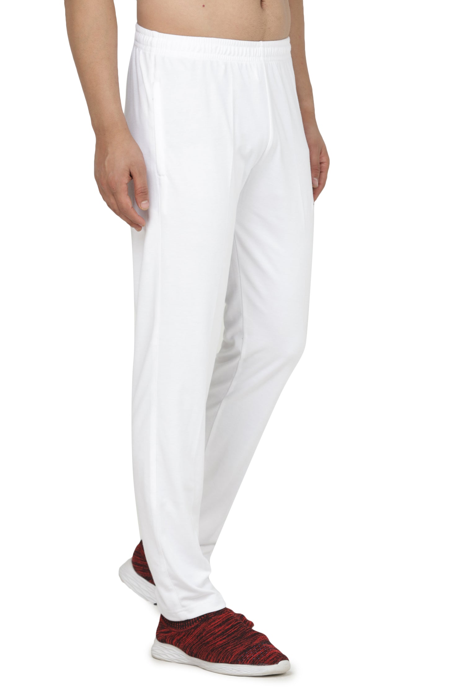 Solid Cotton Track Pants for Men & Unisex – Regular Fit with Zipper Pockets