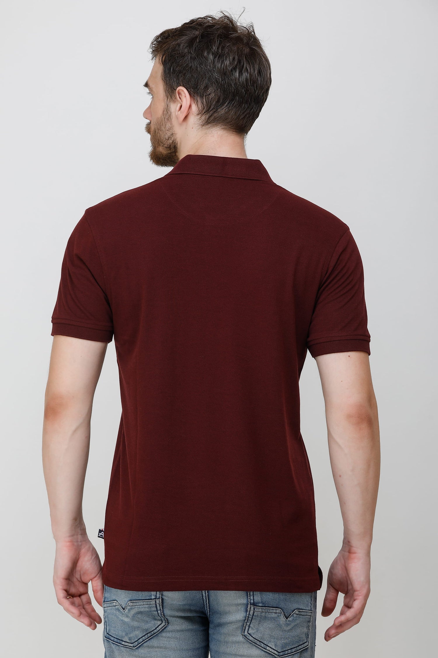 Casual Solid Matty Polo TShirt Chest Pocket - 1004 HS