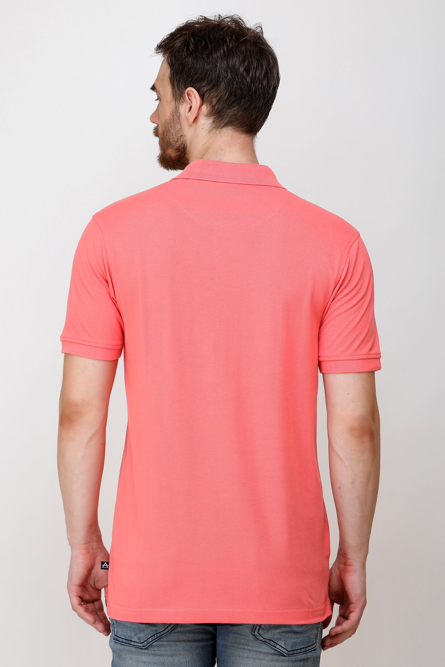Casual Solid Matty Polo T-Shirt with Chest Pocket - 1004 HS