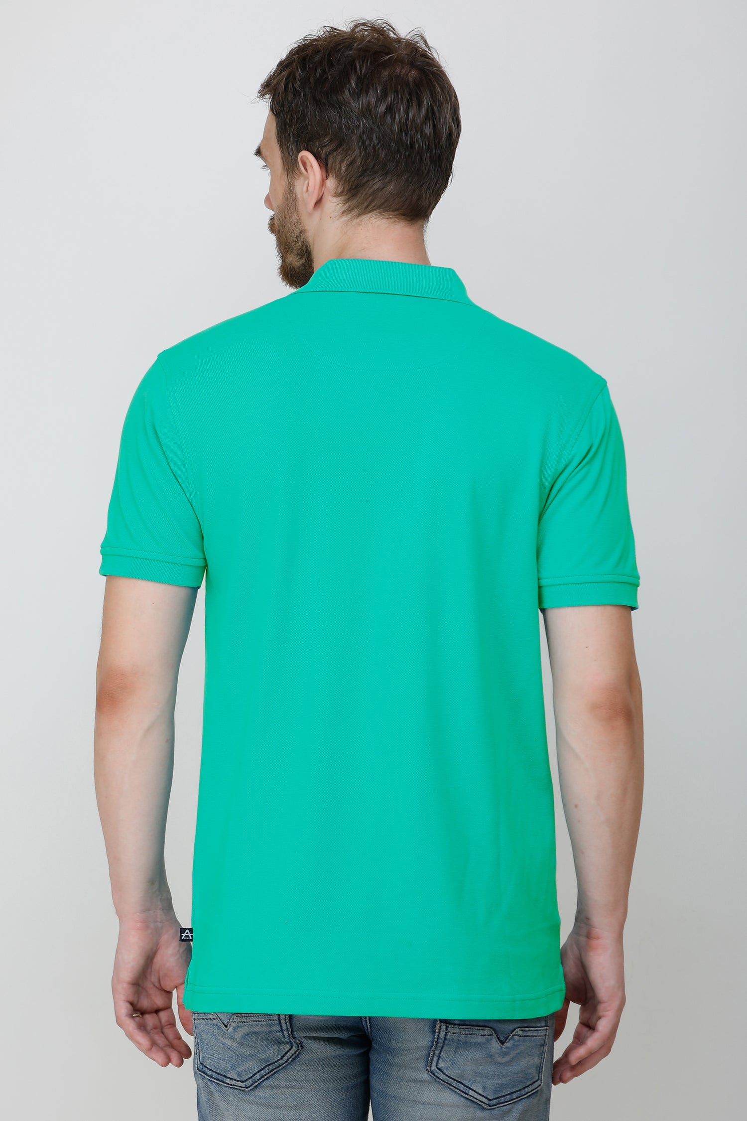 Casual Solid Matty Polo T-Shirt with Chest Pocket - 1004 HS
