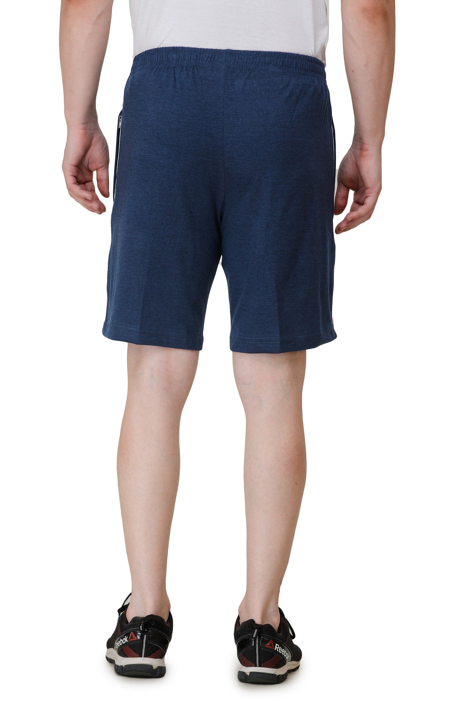 Bermuda Shorts for Men with side piping – Regular Fit Cotton Hosiery with Zipper Pockets, Plus Size 110