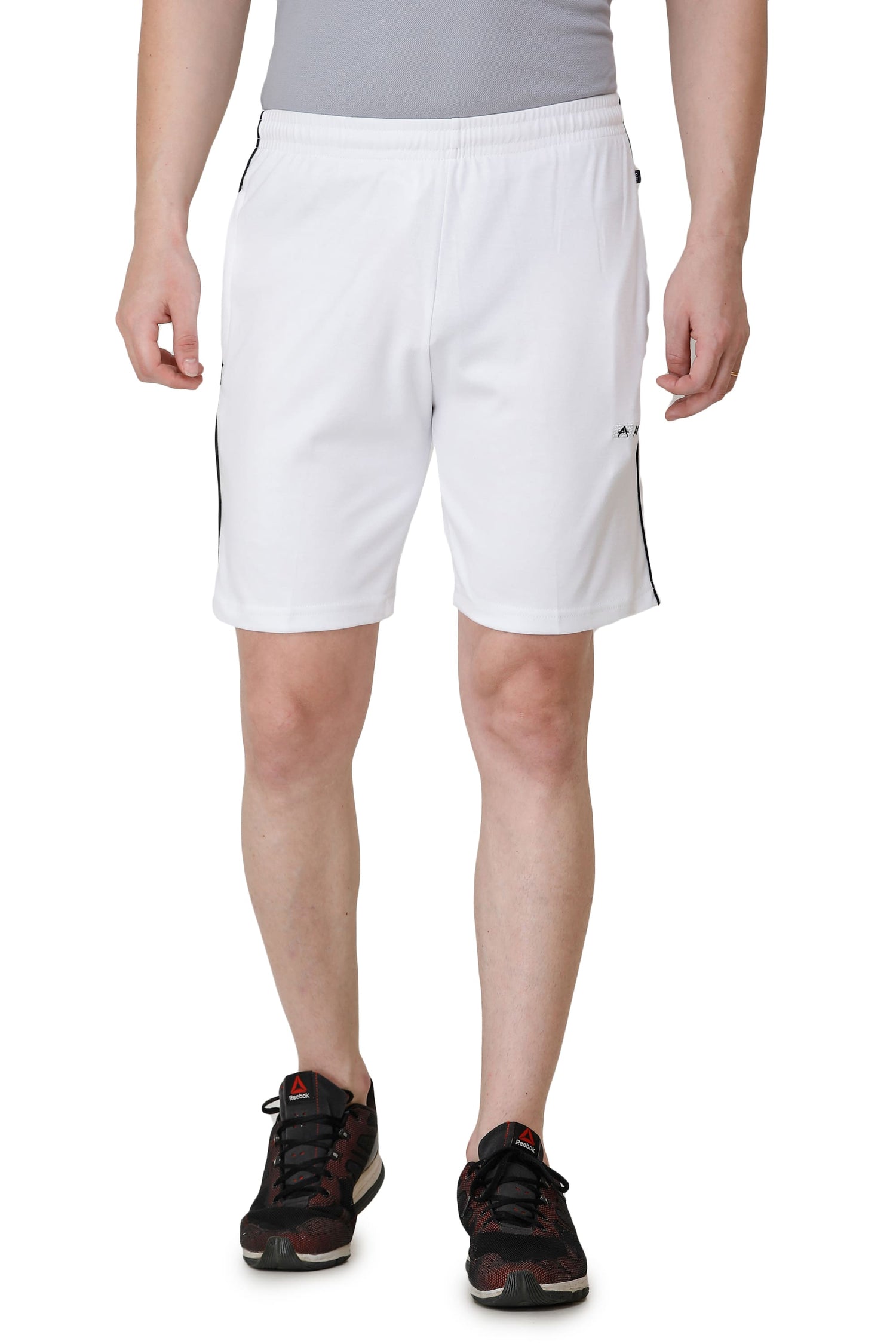 Bermuda Shorts for Men with side piping – Regular Fit Cotton Hosiery with Zipper Pockets, Plus Size 110