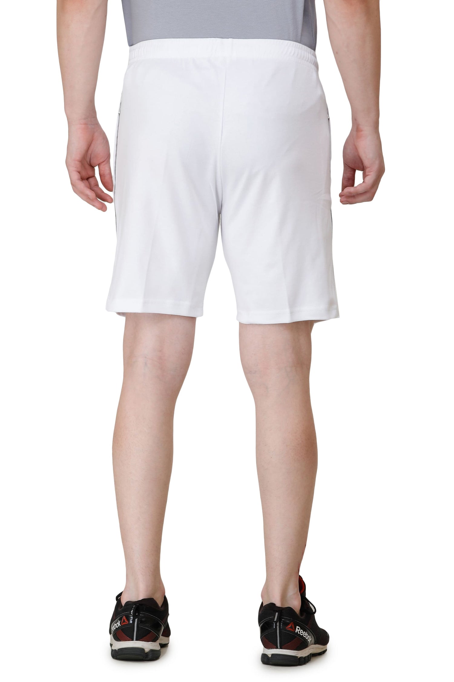 Bermuda Shorts for Men with side piping – Regular Fit Cotton Hosiery with Zipper Pockets, Plus Size 110