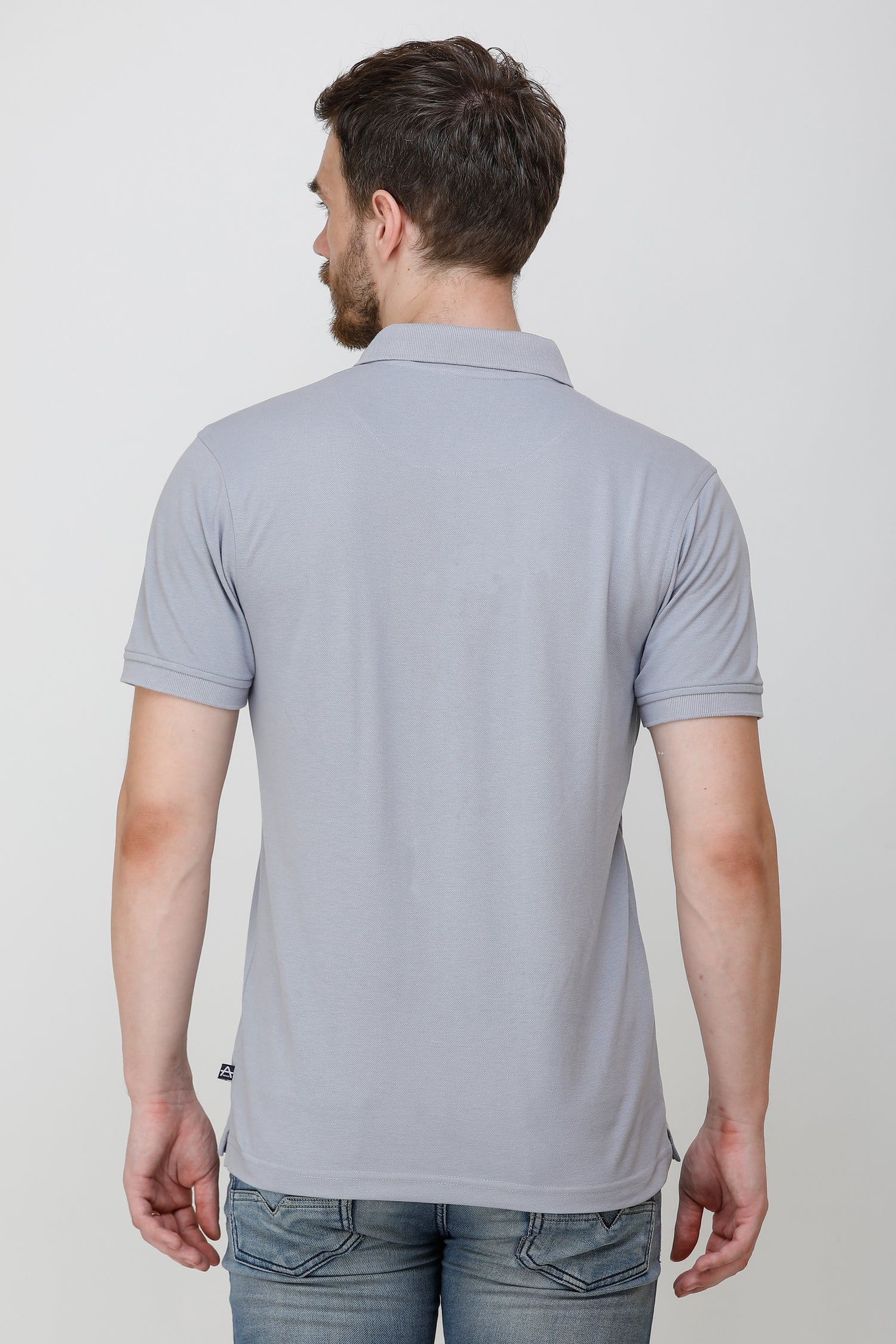 Casual Solid Matty Polo T-Shirt with Chest Pocket - 1004 HS