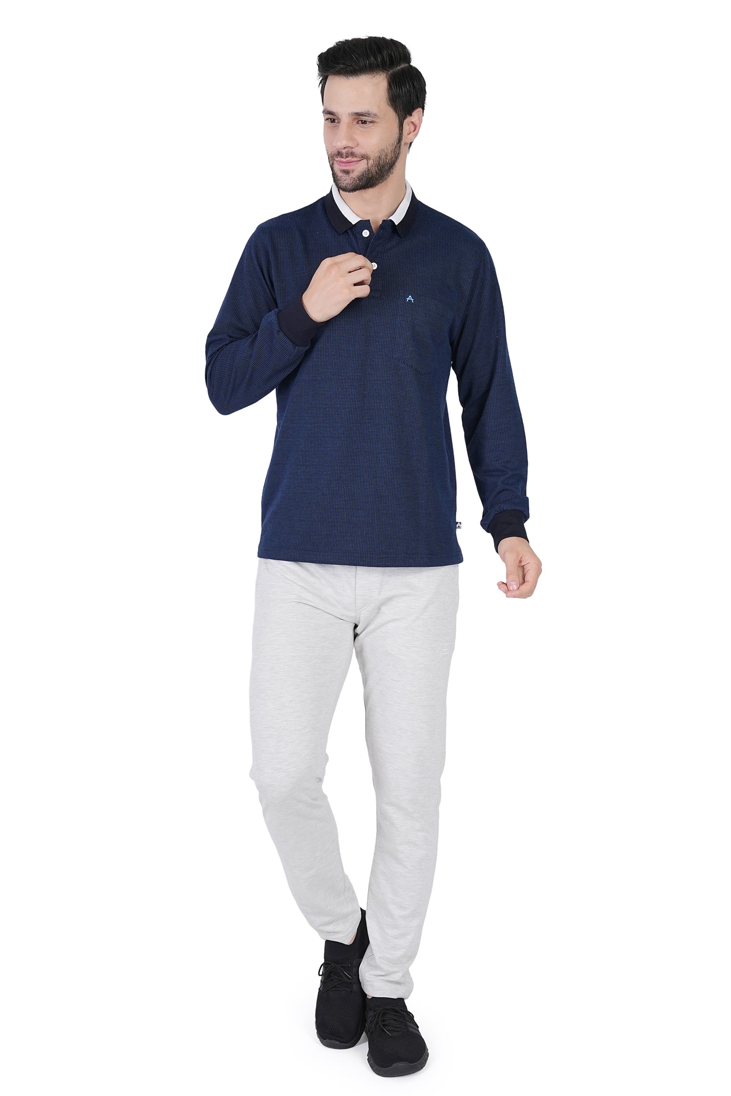 Men's Premium Cotton Terry Lounge Track Pants - 686