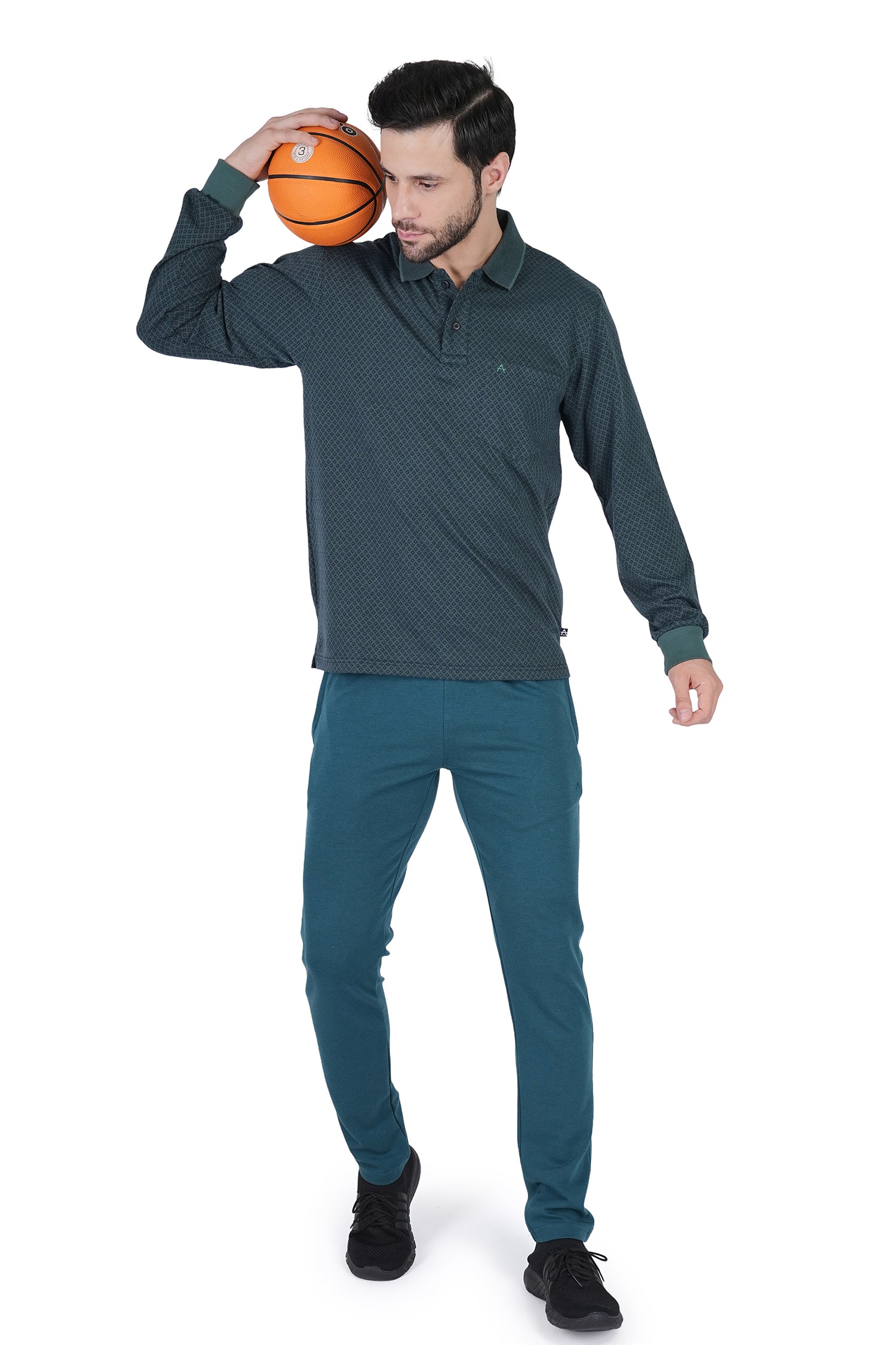Men’s Premium Slim-Fit Self-Pattern Track Pants 692