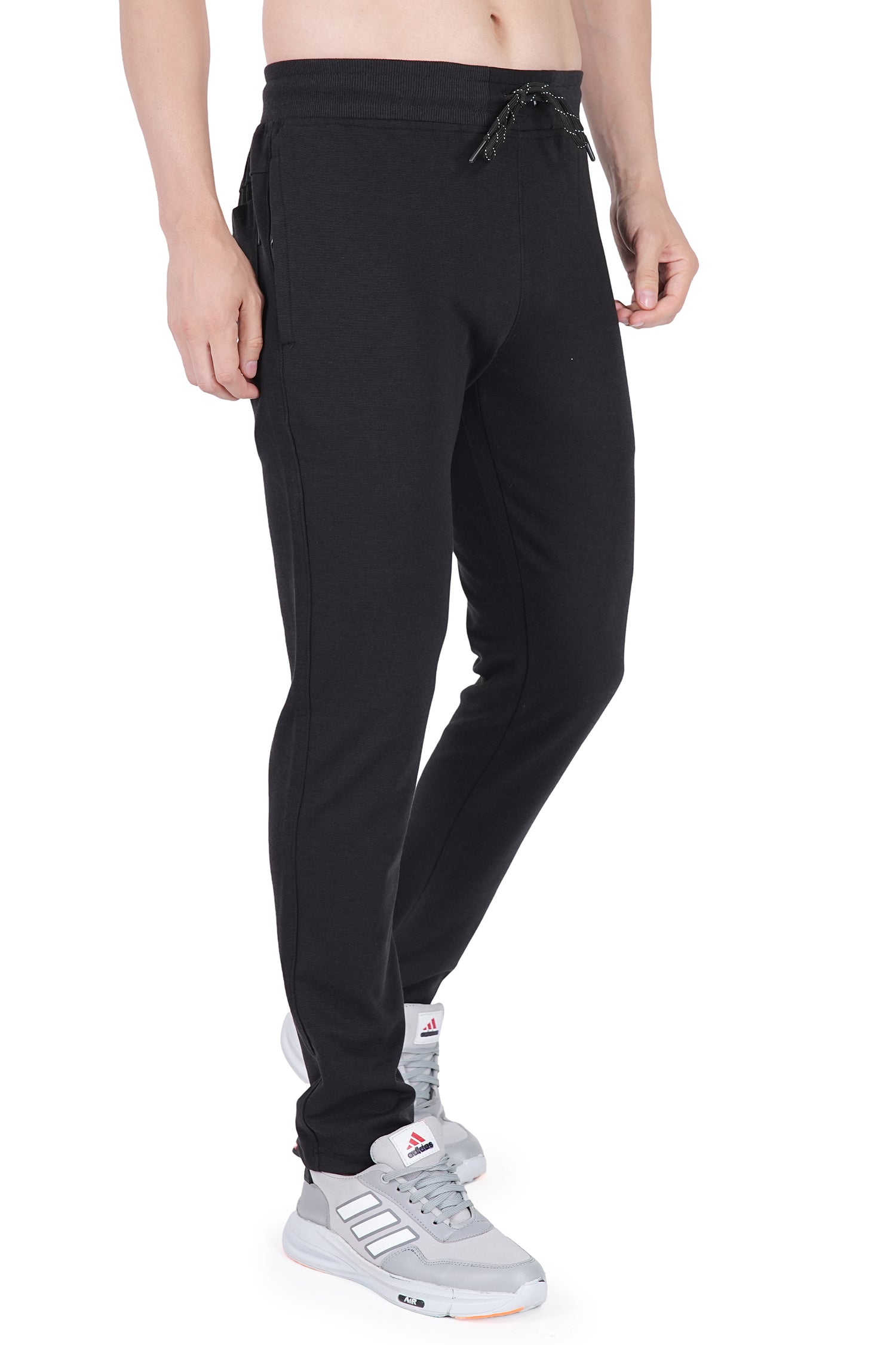 Men’s Premium Slim-Fit Self-Pattern Track Pants 692